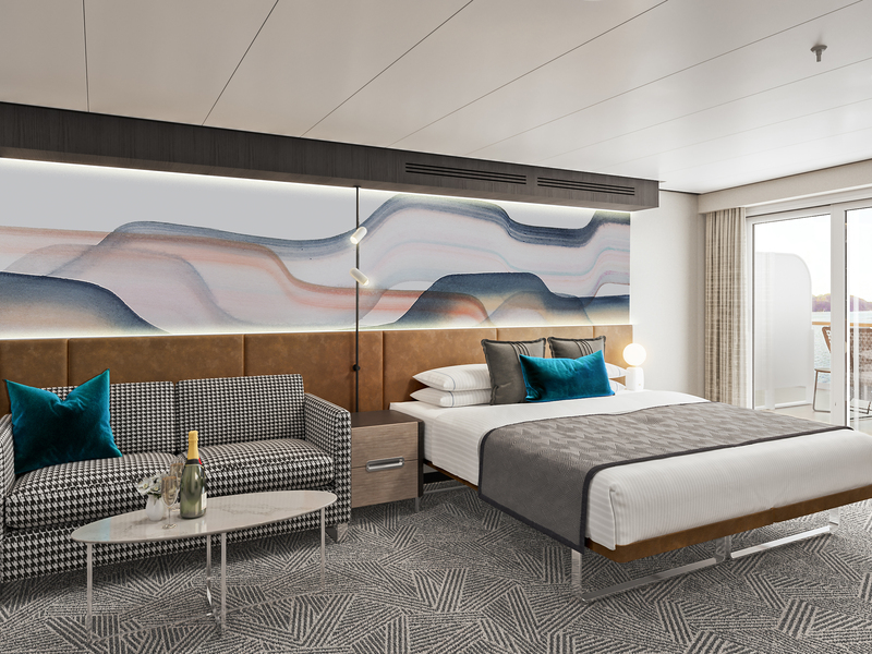 Forward-Facing Club Balcony Suite with Large Balcony